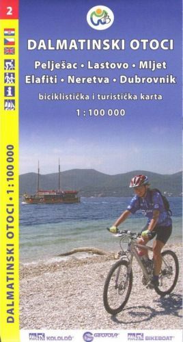 Dalmátské ostrovy 2 - cykloturistická mapa 1:100t, Volné listy