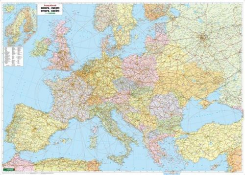 Evropa nástěnná mapa politická 1:3 500 000 - nástěnné mapy