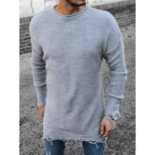 Men's light gray sweater Dstreet WX1963