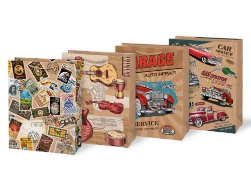 MFP 5251460 Taška dárková L KRAFT mix č. 5 260x340x140