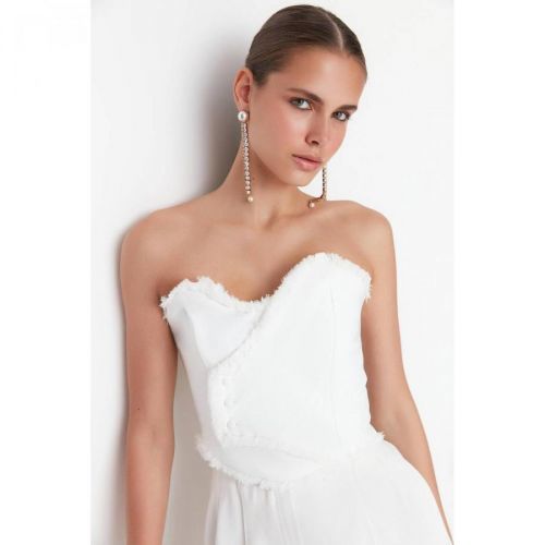 Trendyol Ecru Tassel Detailed Bustier