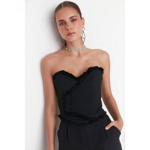 Trendyol Black Tassel Detailed Bustier