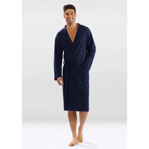 DKaren Man's Male Housecoat Harry Navy Blue