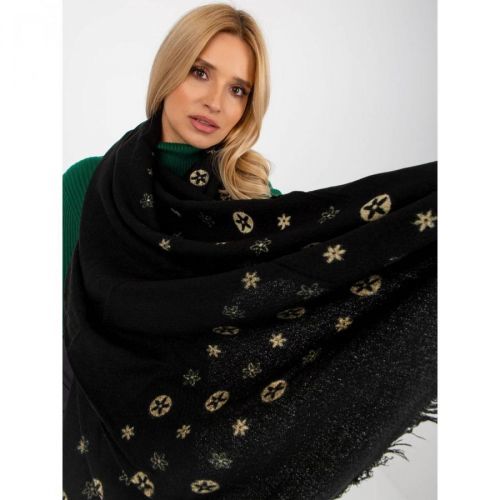 Women's black patterned scarf
