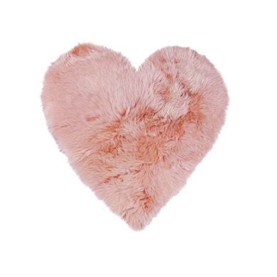 Heitmann Hrací koberec z jehněčí kůže HEART pink