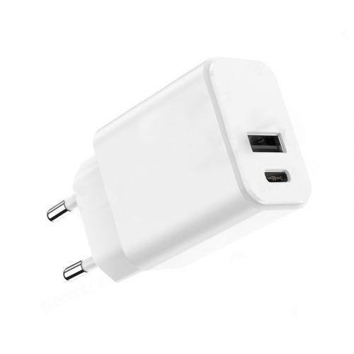 Adaptér USB-A + USB-C - bílý