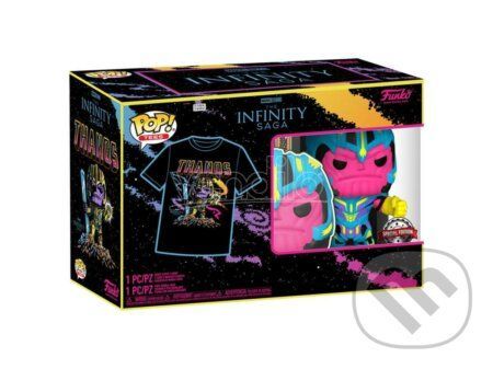 Funko POP & Tee: Marvel - Thanos BlackLight special edition (velikost trička XL)