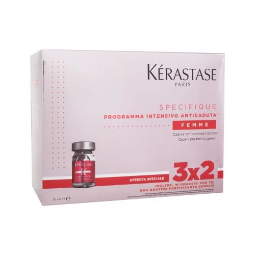 Kérastase Spécifique Cure Anti-Chute Intensive Set dárková kazeta pro ženy kúra proti vypadávání vlasů Specifique Intense Anti-Thinning Care 30 x 6 ml + šampon Genesis Anti Hair-Fall Fortifying 10 ml + kondicionér Genesis Fortifying Anti-Fall