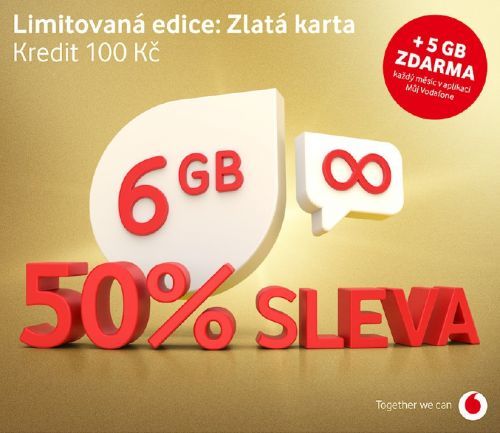 Vodafone Sim edice Zlatá karta