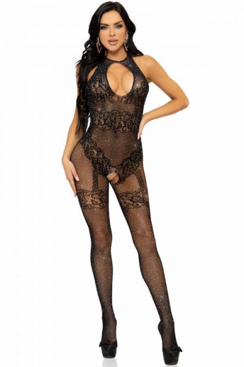 Černé bodystockings 89305