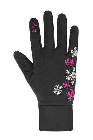 Etape – dětské rukavice PUZZLE WS, černá/růžová 7-8