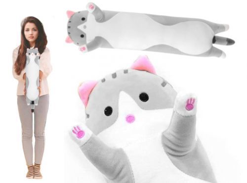 Roztomilý plyšový polštář dlouhá kočka 50cm