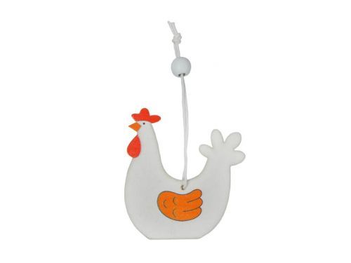 MFP 2221562 Slepice závěs 6,5cm bílá