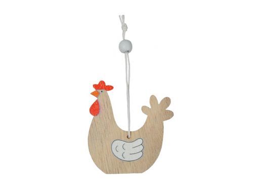 MFP 2221563 Slepice závěs 6,5cm hnědá