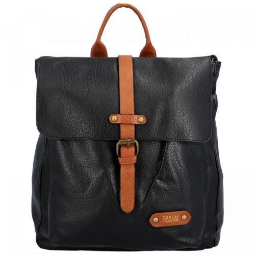 Moderní batoh kabelka černý - Coveri Manules černá