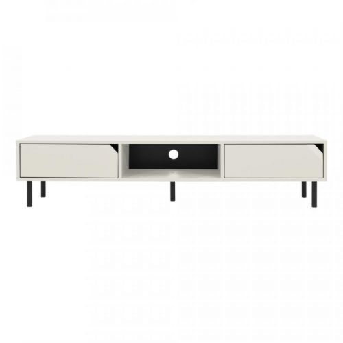 Bílý TV stolek 177x39 cm Corner - Tenzo