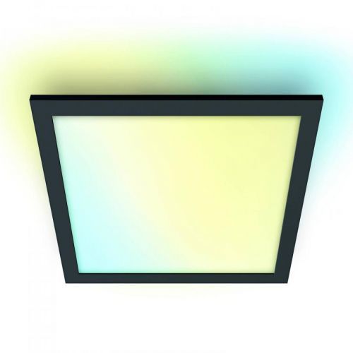 WiZ LED stropní světlo Panel, černá, 30x30 cm, Chodba, plast, 12W, P: 30 cm, L: 30 cm, K: 4.2cm