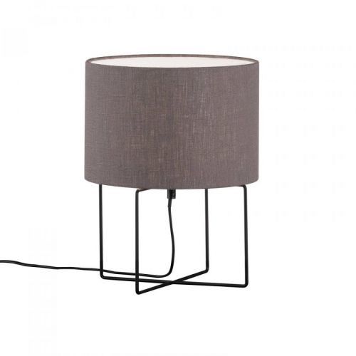 FISCHER & HONSEL Stolní lampa Java s lněným stínidlem šedá, Obývací pokoj / jídelna, kov, lněné plátno, PVC, E27, 40W, K: 32cm
