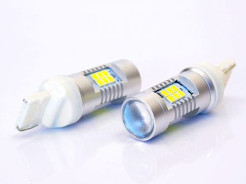 Interlook LED auto žárovka LED T20 21 SMD 2835 s čočkou W21W WY21W