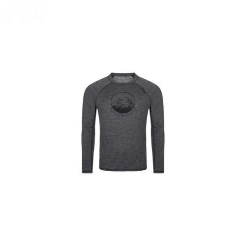 Kilpi MAVORA TOP-M dark gray wool thermal T-shirt for men