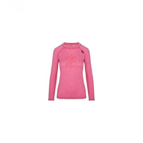Women's wool thermal T-shirt Kilpi MAVORA TOP-W pink