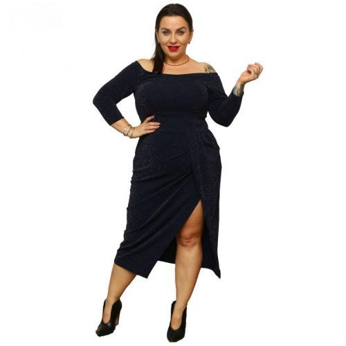 Karko Woman's Dress SB726 Navy Blue