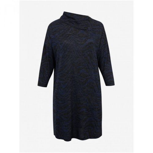 Tmavě modré žíhané svetrové šaty Fransa - Dámské