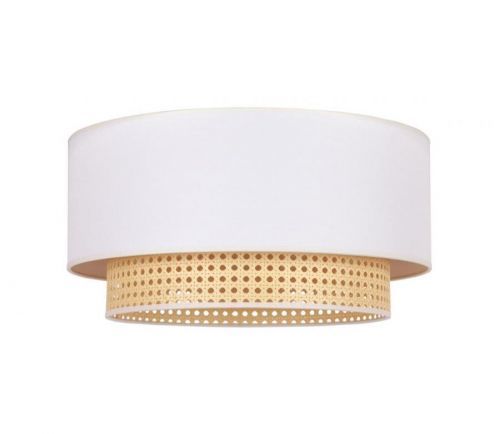 Stropní svítidlo BOHO 1xE27/15W/230V pr. 45 cm krémová/ratan