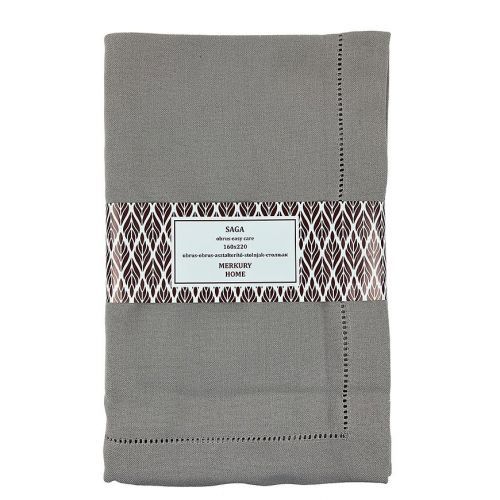 Ubrus SAGA světle šedý 160x220 easy care