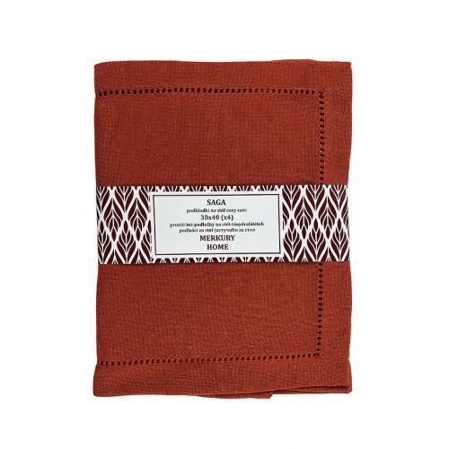 Prostírání SAGA oranžové 30x40 easy care sada 4ks