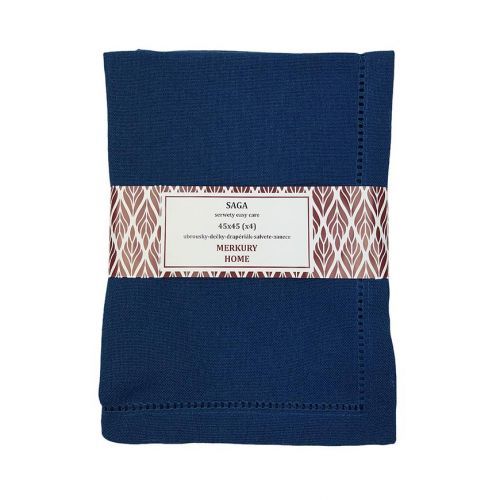 Ubrus SAGA indigo 45x45 easy care
