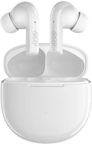 QCY MeloBuds bezdrátová sluchátka s dobíjecím boxem,Bluetooth 5.2, bílá (T18)