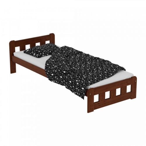 Maxi Zvýšená postel z masivu Nikola 80 x 200 cm - barva Ořech