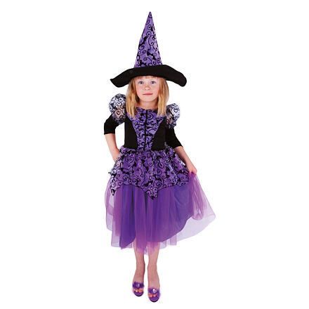 Dětský kostým čarodějnice fialová čarodějnice /Halloween (S)