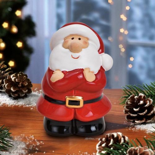 Keramická figurka santa (založené ruce)