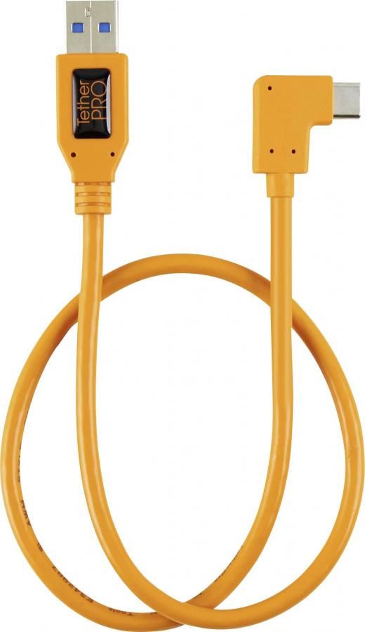 Tether Tools USB kabel  USB-C ® zástrčka, USB-B zásuvka 0.50 m oranžová  TET-CUCRT02-ORG