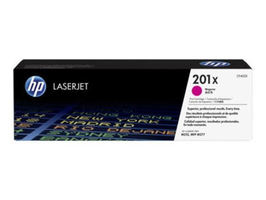 Toner HP 201X purpurová, veliká až 2300 stran A4, pro HP CLJ M252, M277, M274 MAGENTA, CF403X