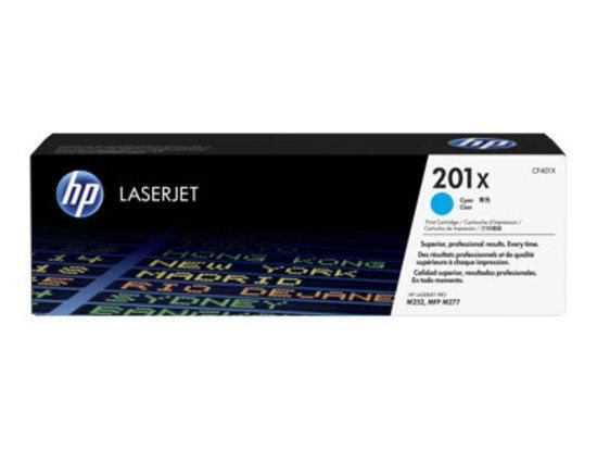 Toner HP 201X modrá, veliká až 2300 stran A4, pro HP CLJ M252, M277, M274 CYAN, CF401X
