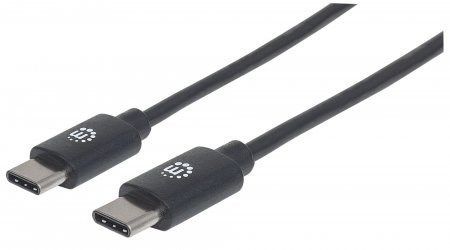 MANHATTAN kabel Hi-Speed USB-C, Type-C Male to Type-C Male, 0,5 m, černý