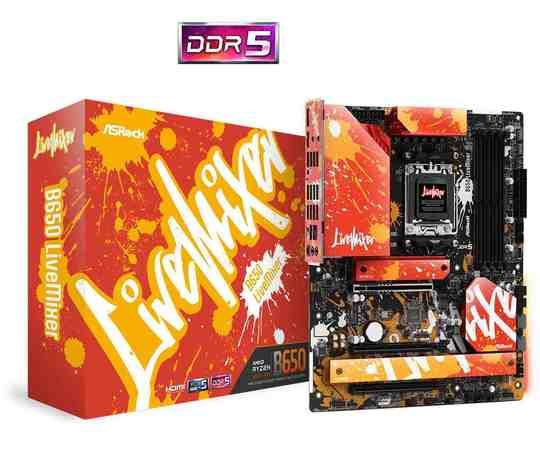 ASRock MB Sc AM5 B650 LiveMixer, AMD B650, 4xDDR5, 1xDP, 1xHDMI, B650 LiveMixer