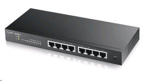 Zyxel GS1900-8 8-port Desktop Gigabit Web Smart switch: 8x Gigabit metal, IPv6, 802.3az (Green), fanless v2, GS1900-8-EU0102F