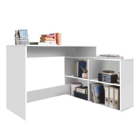 Kondela PC stůl, bílá, univerzální, KORNER NEW