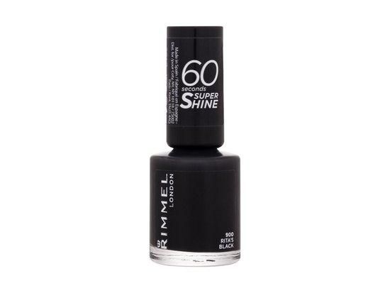 Lak na nehty Rimmel London - 60 Seconds 900 Rita's Black 8 ml