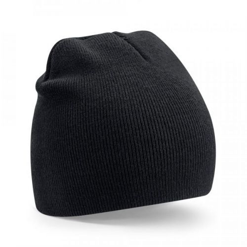 Beechfield Klasická recyklovaná čepice Beanie - Černá