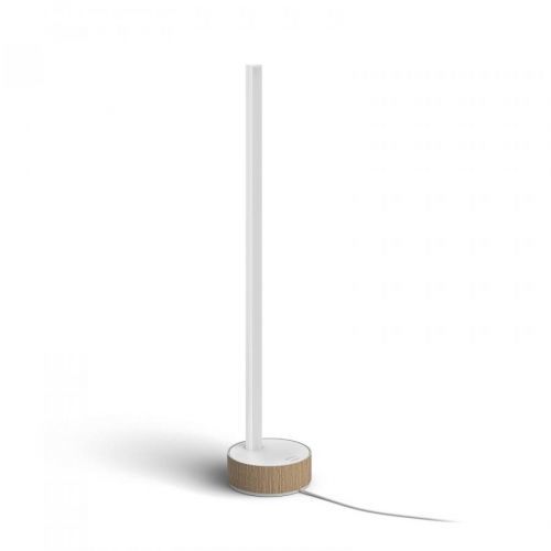 Philips Hue Gradient Signe Oak LED stolní lampa, Obývací pokoj / jídelna, hliník, dřevo, 11.8W, K: 55.3cm