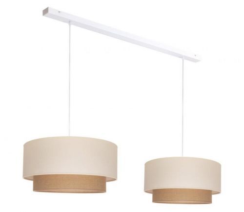 Lustr na lanku BOHO 2xE27/15W/230V béžová/hnědá