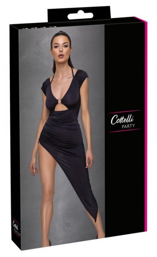 Cottelli Party - asymmetric ring dress (black)