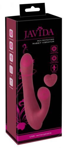 Javida - cordless, radio, rotating pearl clitoral lever vibrator (red)