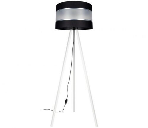 Stojací lampa CORAL 1xE27/60W/230V černá/bílá/chrom