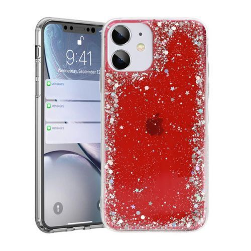 Vennus Brilliant clear pouzdro pro Samsung Galaxy A21S - červená